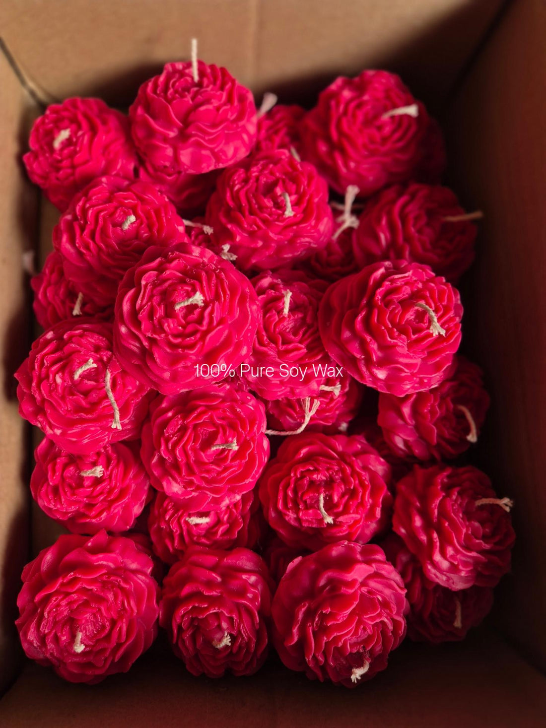 Red Rose Wax Candle (Set of 6) - Red