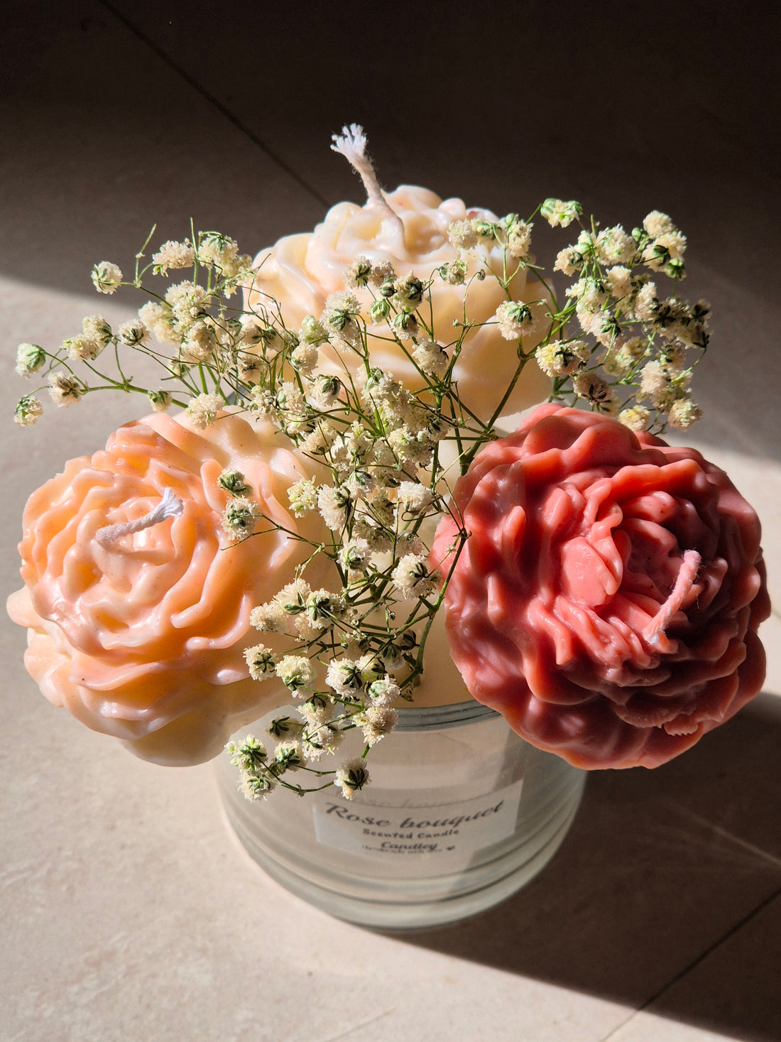 White Rose Wax Candle (Set of 6)