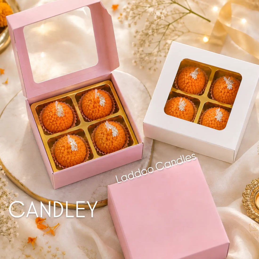 Laddoo Wax Candle (Set of 4)