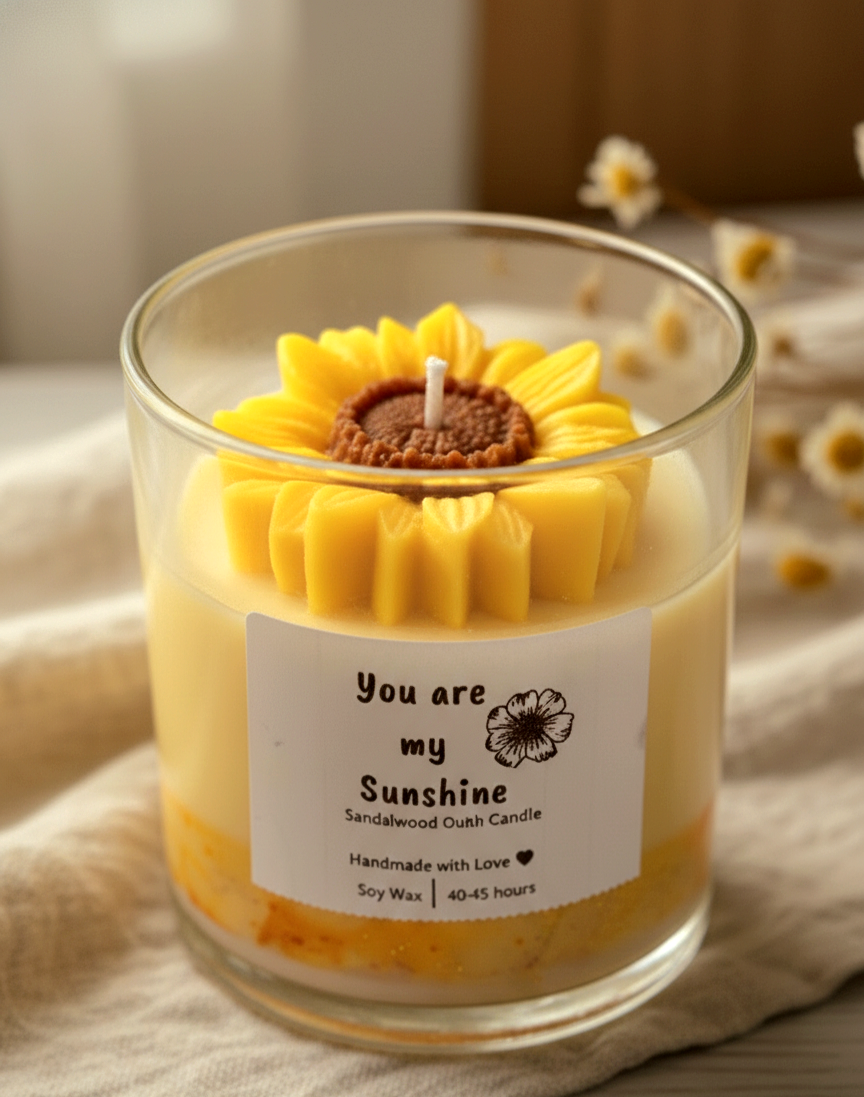 You Are My Sunshine Borosil Glass Jar Candle