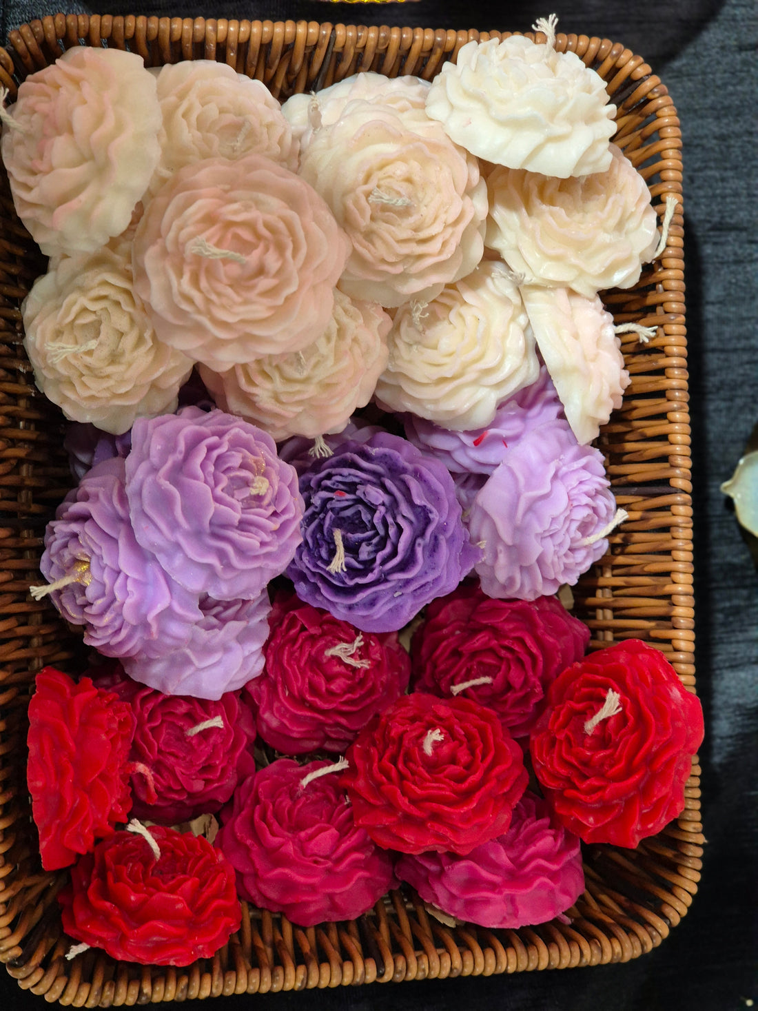 Red Rose Wax Candle (Set of 6)