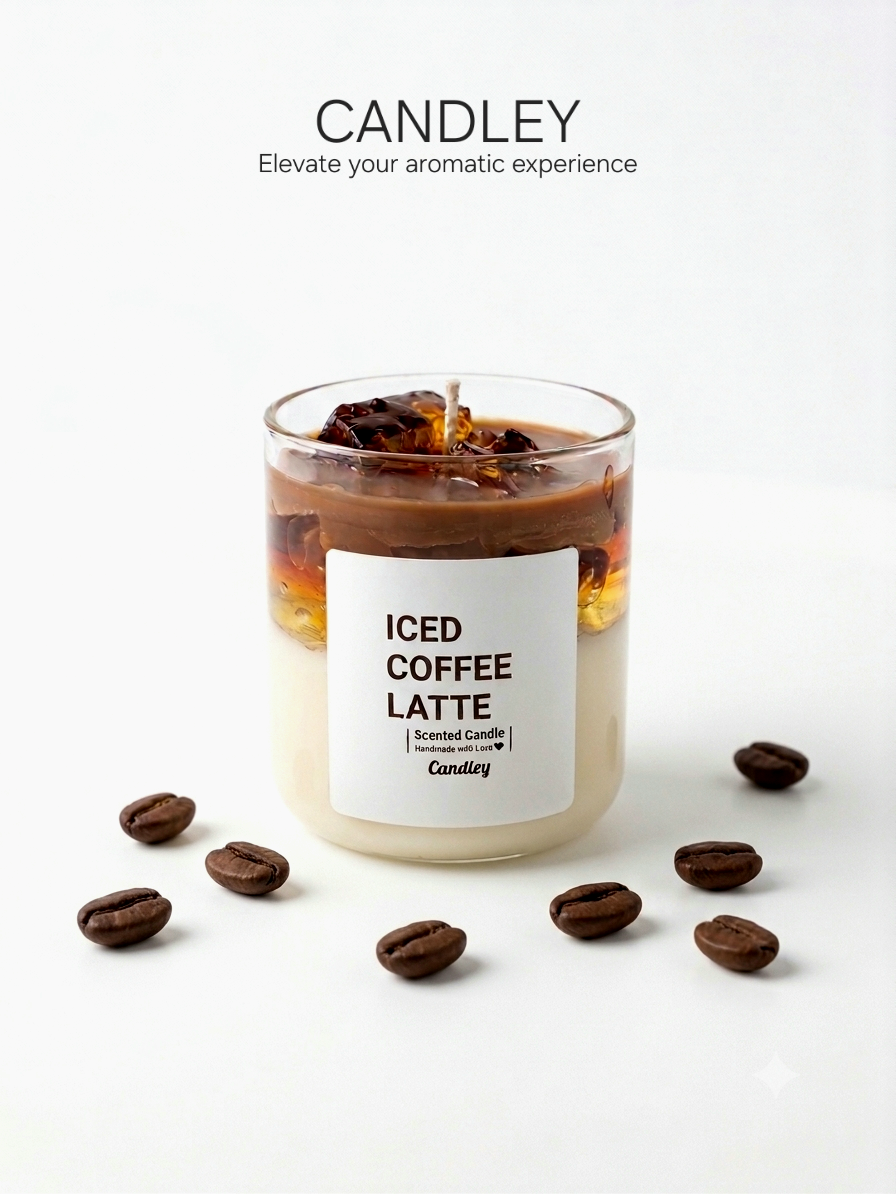 Iced Coffee Latte Candle Jar