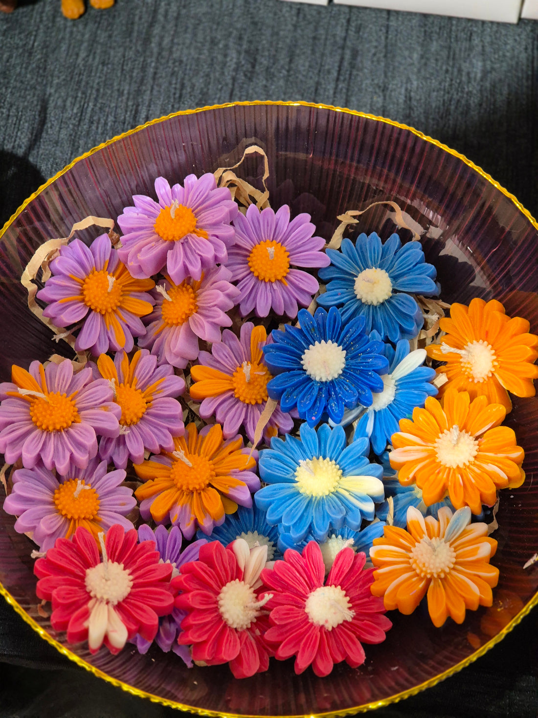 Floating Daisy Flower Candle (Set of 6)