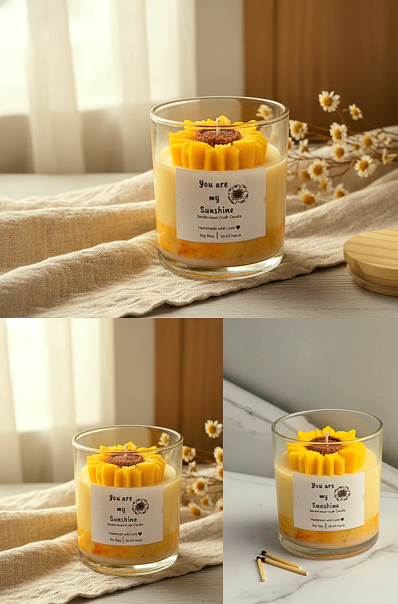 You Are My Sunshine Borosil Glass Jar Candle
