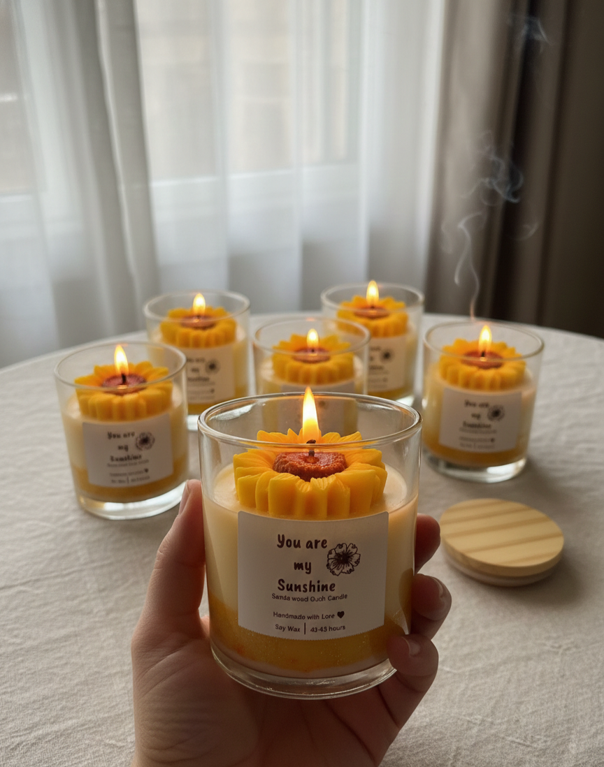 You Are My Sunshine Borosil Glass Jar Candle